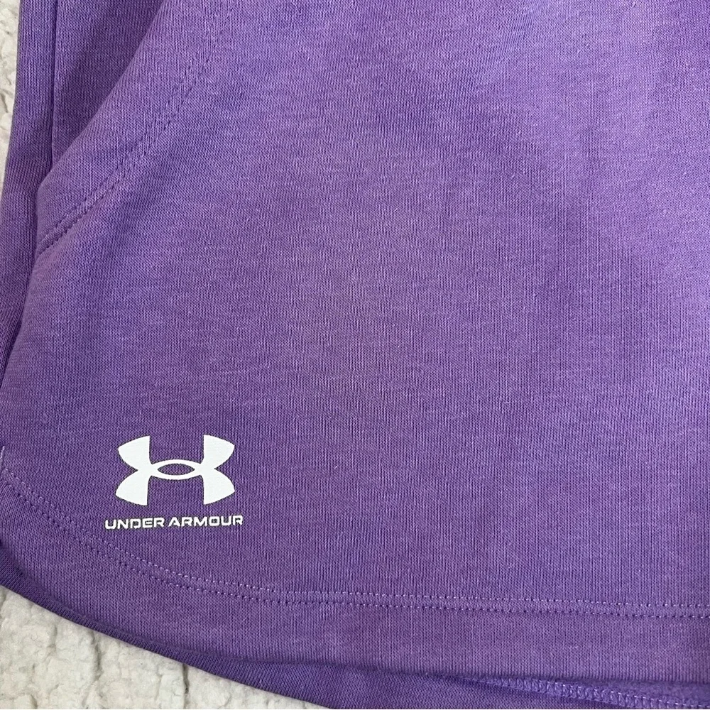 Under Armour New Girls‎ Rival Fleece Athletic Sweat Short Purple Large